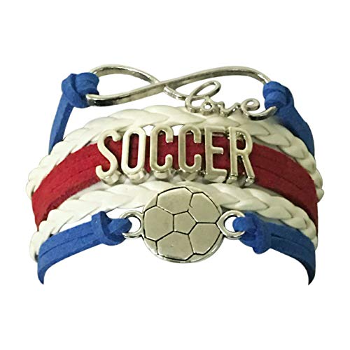 Soccer Bracelet - Soccer Player Gift, Infinity Love Adjustable Soccer Charm Bracelet, Soccer Themed Novelty Team Gifts for Women, Teens and Girls Soccer Bracelet - Soccer Player Gift, Infinity Love Adjustable Soccer Charm Bracelet, Soccer Themed Novelty Team Gifts for Women, Teens and Girls
