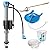 Saillong 3 Inch Universal Toilet Tank Replacement Kit, Toilet Flusher Fill Valve with Low Flow Flapper Repair Kit, Side Mount Flush Brass Handle, Adjustable Water Level, Easy to Install(Blue)
