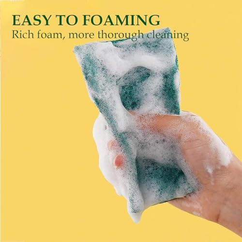 Image of Heavy Duty Scrubbing Pads for Cleaning 6 x 4 x 0.31inch Dish Scrubber Pads Reusable Household Green Scrubbing Pads,Scotch Brite Pads, for Dishes, Kitchen Scrubbers & Metal Grills (10Pcs)