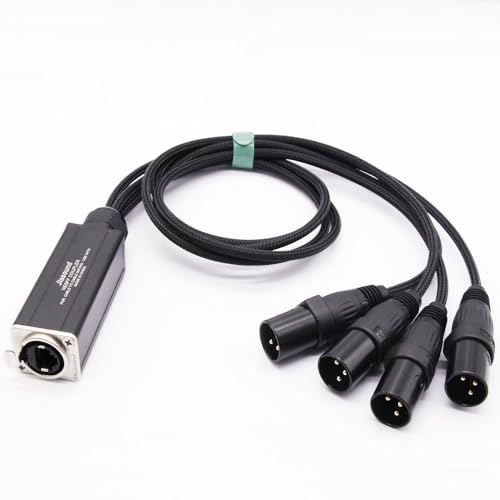 Récepteur multi-réseau Cat6 4 canaux XLR mâle robuste