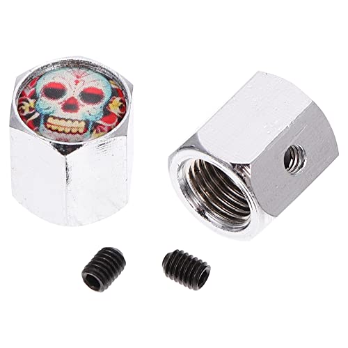 GRIRIW Set of Tire Valves Caps Bike Bikes Wheel Covers Car Valves Cover Easy Install Valve Stem Covers Copper Material for Use