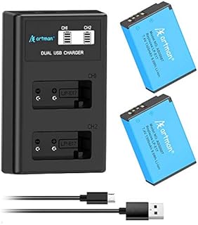 Artman LP-E17 Replacement Batteries and Dual USB Charger Compatible with Canon EOS R10, RP, Rebel SL3, SL2, T8i, T7i, T6i, T6s, EOS M3, M5, M6, EOS 200D, 77D, 750D, 760D, 800D, 8000D and More