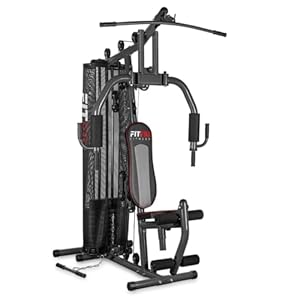 Fitness GYM-200 – Multi Station Fitnessgerät mit Gewichten und Bizeps Desk, Gym Machine, Komplettes Ober- und Unterkörpertraining