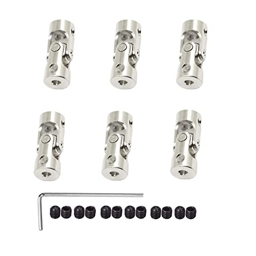 winwill 6-teilige 4mm bis 4mm Gelenkwellenkupplung für RC-Roboter, Boot, Crawler-Motor, Metall, Remote Control und 360° Rotation, RC-Fans, Erwachsene