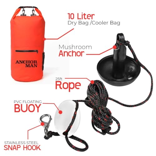 image for Anchor-Man Boat Anchors | 8LB Mushroom Anchor for Boats & Jet Ski Anch