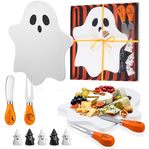 Set Tabla de Cortar Mini Fantasma de Bambú Halloween miniatura 1