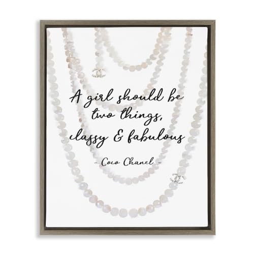 Image of 'Classy & Fabulous Fashion Quote'| Floating Frame Canvas Art