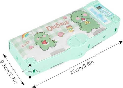 Image of Royals hub Astronaut Magnetic Multifunctional Pencil Box, Cute School Compass for Kids, Buttons Operated Geometry Pencil Box Kids Include Calculator-Scissor-Ruler-Eraser-Sharpener (Blue Space)