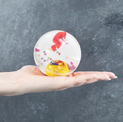 Image of LED Flashing Bouncing Ball for Kids, Fun Toy for Toddlers and Kids, Transparent Water Filled Rubber, Pack of 3