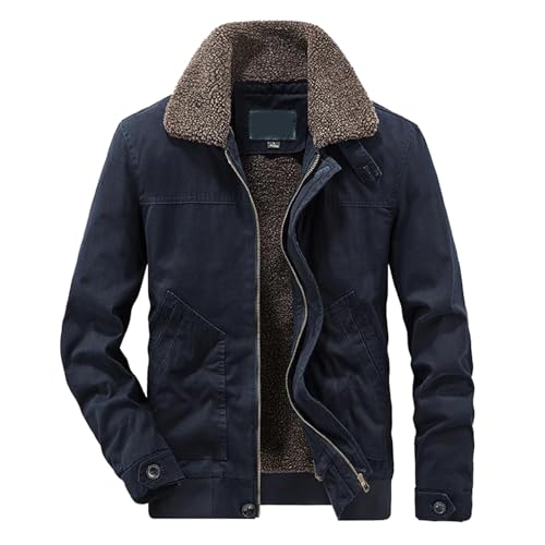 Veste chaude homme en coton bleu pour outdoor et chasse