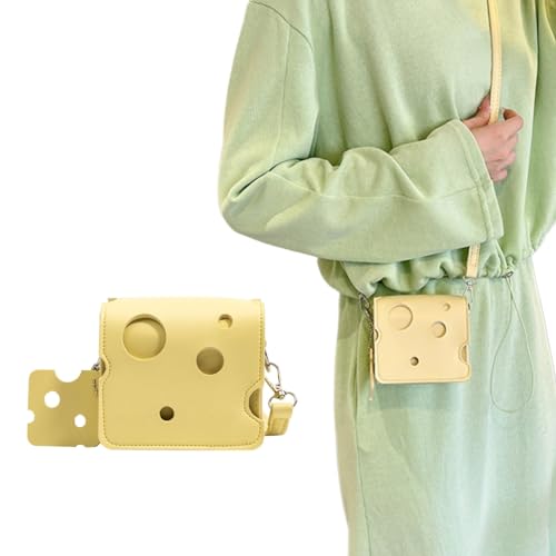 2024 Crossbody Fashion Trendy PU Cellphone Cheese Shaped Shoulder Square Bag for Girl Women3