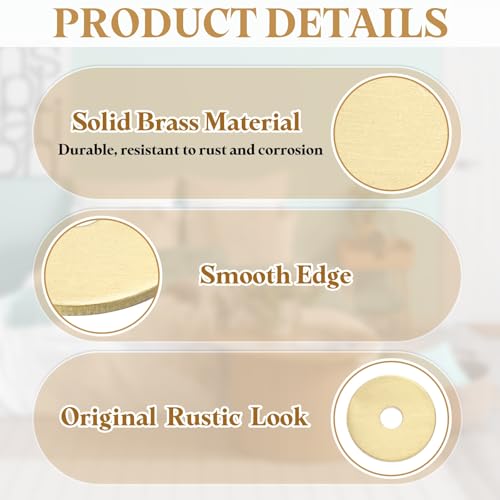 QUARKZMAN 8Stk Schrankgriff Unterlegscheiben 0.9 Zoll Runde Form Strahlenförmige Messing Unterlegscheiben Klassische Möbeldekoration Dichtung Für Schrank Schubladen Schranktüren Hardware