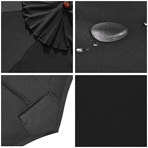 Auvent de remplacement pour parasol 3m vert, textile durable de terrasse