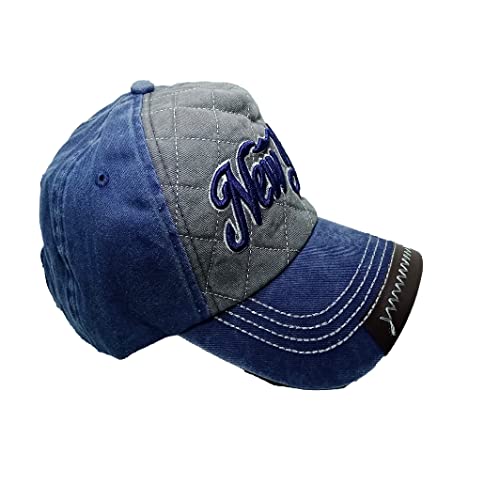 Image of Adjustable Soft Cotton Denim Cap for Men Women Baseball Vintage Washed Distressed Hats Adjustable Stylish Cap Regular Fitted