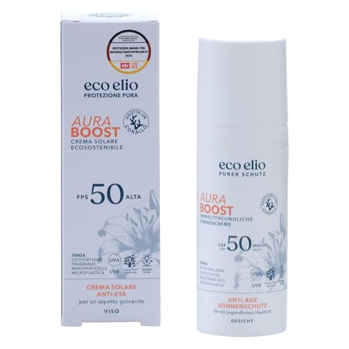 eco elio crema solare sostenibile SPF 50 50ml "Aura Boost"