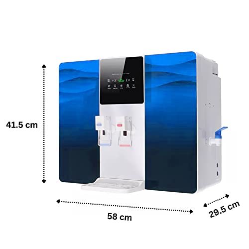Image of Shapure Hot and Cold Water Purifier (3 in 1) 8L RO+CTO+GAC+PP Purification| 5 Stage Water Purification| Water Purifier for Home & Office Works Up to 3000 ppm TDS| Room Temp. Water Tap at Side (Blue)