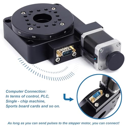 rotating platform tbvechi ht03ra100 precision electric rotating machine optical rotating platform motorized rotation stage 100mm bearing scale ht03ra100