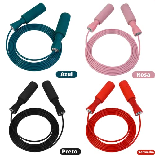 Corda De Pular Profissional Ajustavel Crossfit Cor:Preto