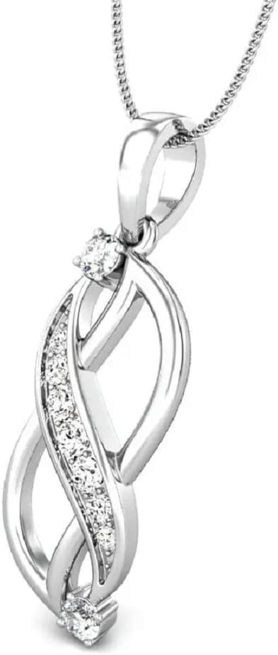 1 CT Round Colorless Moissanite Engagement Pendant, Wedding Bridal Pendant, Eternity Sterling Silver Solid Diamond Solitaire -Prong Anniversary Promise Gift for Her