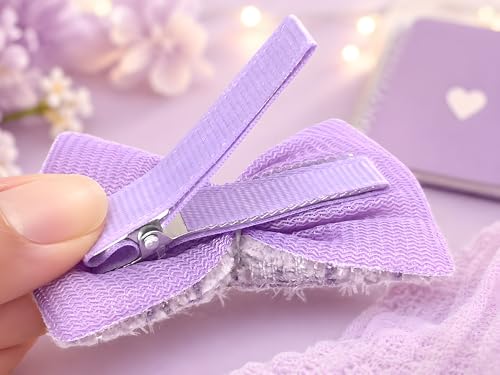 Kit de Accesorios para el Pelo para Niñas - Set de Accesorios para Niñas de 4 a 8 años, Clips de Pelo Morados, Horquillas, Ligas de Mariposa, Espejo y Peine de Unicornio miniatura 5