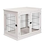 JTDISHI Dog cage pet cage White Small Animal cage with Lock and Small Door Suitable for Small and Medium-Sized Dogs Two-in-one Design, Both a Dog House and a Coffee Table for Placing Items