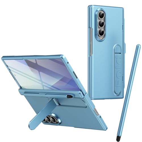 Coque Samsung Galaxy Z Fold4 avec stylet porte-stylo bleu ciel antichoc