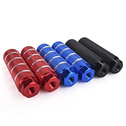 ifundom 1Pair Footrest Lever Back Axle Cylinder Pegs for Mountain Bike Accessory Practical Blue Design for Outdoor Riding for Bicycle Enthusiasts and Families