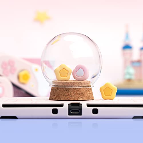 Geekshare Cute Silicone Joycon Thumb Grip Caps, Joystick Cover Compatible With Nintendo Switch / Oled / Switch Lite,4Pcs -- Cream Heart #TOP5