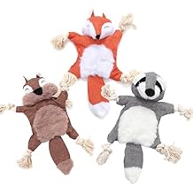 Plush Pet Toys Set, Colorful and Cute Design Small Dogs Puppy Squeaky Dog Toy 3 Pack