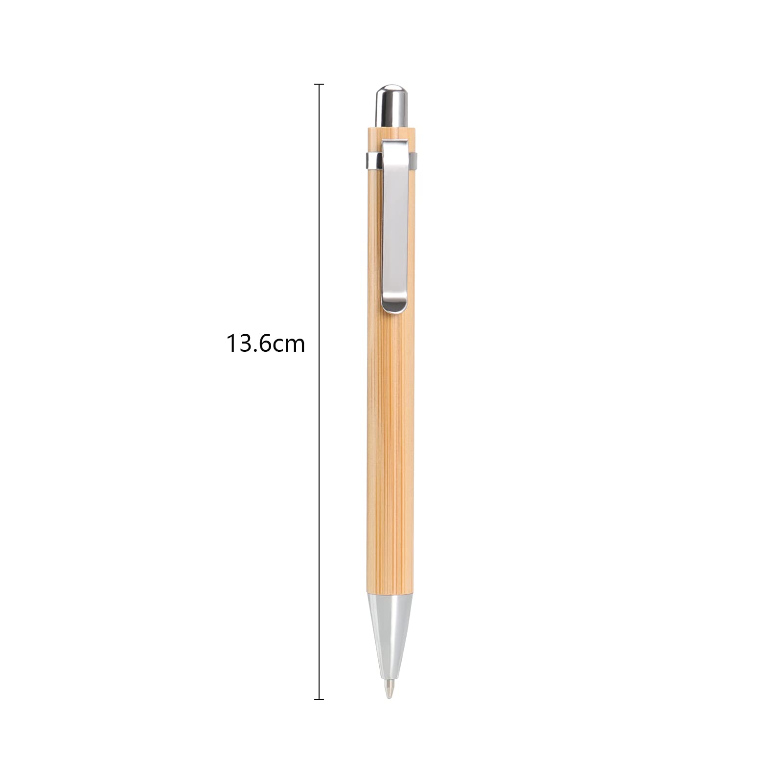 OXYEFEI Boligrafos Personalizados Bolígrafo Ecológico de Bambú + Estuche de Cuero Para Bolígrafos ,Egalos Original Para Dia de La Madre Navidad Día del Maestrodia Del Padre