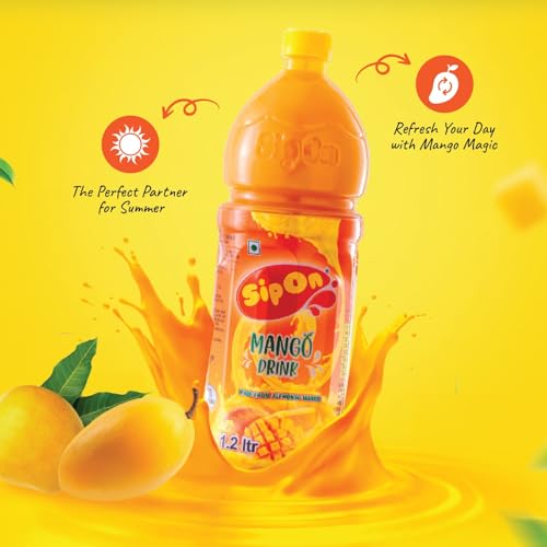 Image of Bindu Sipon Delightful Mango Fruit Flavoured Refreshing Summer Drink - 500ml Pet Bottle (Pack of 2)