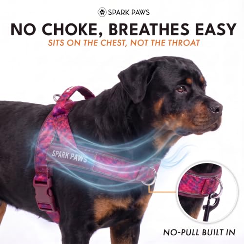 Image of Spark Paws No Pull Front Clip Dog Harness - Easy On, Padded and Lightweight