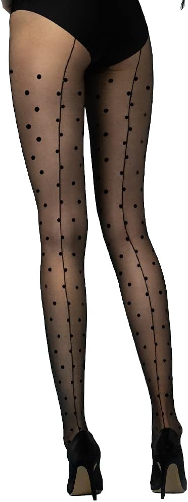 Fiore Fashion French Inspired Vintage Pattern Tights