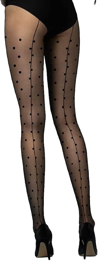 Fiore Fashion French Inspired Vintage Pattern Tights