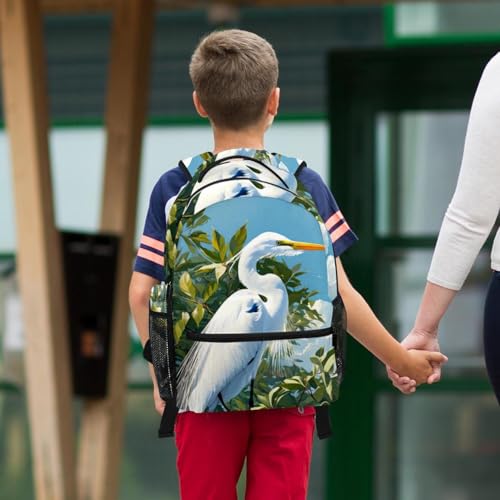 Sac à dos avec trousse à crayons ensemble de cartables 2 pièces multicolore imprimé aigrette