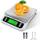YBVXYV kitchen scales 40kg Large Food Scale for Cooking Bakery Counting Weighing Scale 304 Stainless Steel Digital Scale with LCD Display Electric Baking Scales with Tare and PCS Function and 6 Units
