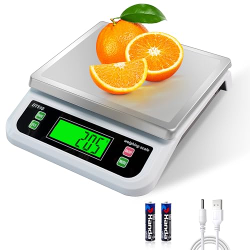 YBVXYV kitchen scales 40kg Large Food Scale for Cooking Bakery Counting Weighing Scale 304 Stainless Steel Digital Scale with LCD Display Electric Baking Scales with Tare and PCS Function and 6 Units