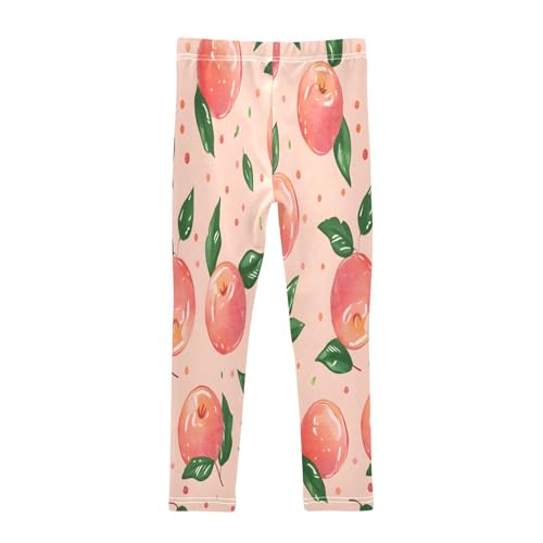 Bolaz Toddler Girls Leggings Printed Yoga Pants Leggings Pink Peach for Kids2