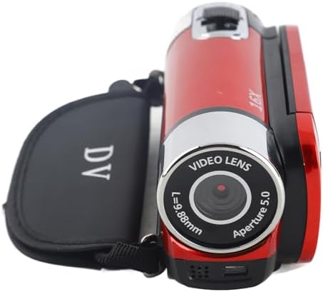 Videocámara Digital Full HD 16X, Mini Cámara de Vídeo Portátil Para Niños, Rotac