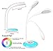 Portable Rechargeable LED Table/Desk Lamp with Color Changing Base and Adjustable Brightness, White