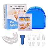 Buena Combinación: Contiene los 2 dispositivos antirronquidos :1* Férula de dientes y 8* Clip Anti-Ronquidos Nasales. Puede elegir el dispositivo antirronquidos que más le convenga. Desarrollado para roncar, apnea del sueño, respiración agitada y congestión nasal. Experimente una mejor respiración y un sueño confortable a partir de ahora.