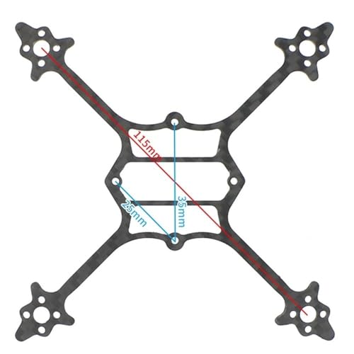 Placa inferior de 115mm con corte de precisión para dron C3 2