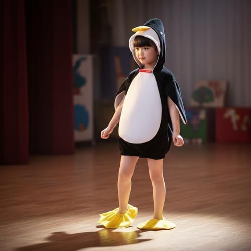 Disfraz infantil de pingüino para niños y niñas miniatura 4