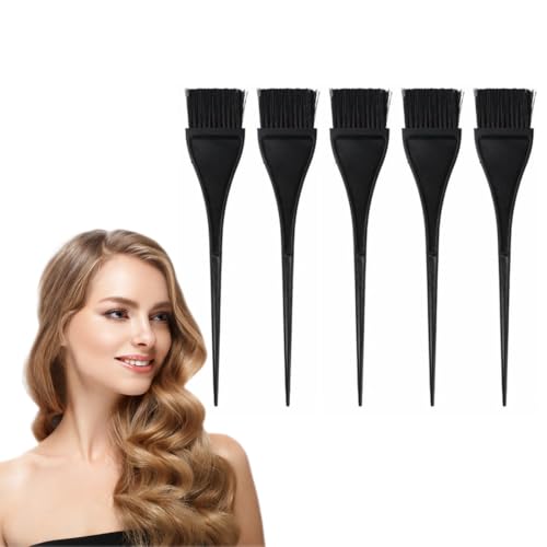 JUGUTA 5 Pinceles De Tinte Para El Cabello, Pinceles De Color Negro, Pinceles De Color Para Estilista, Aplicador De Color Para El Cabello, Juego De Brochas Para Teñir El Cabello