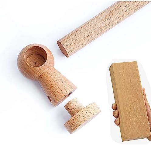 Robusto bastone per tende in legno massello nordico con staffe e anelli, diametro 2,5 cm, perfetto per soggiorno, camera da letto, cucina e decorazione domestica fai da te
