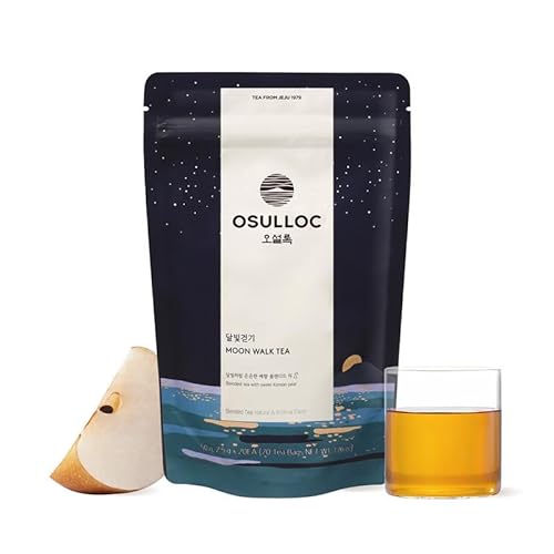 OSULLOC Moon Walk Tea (Korean Pear Flavor) | Sweet Fruit Tea | 20 Pyramid Tea Bags, 1.76oz