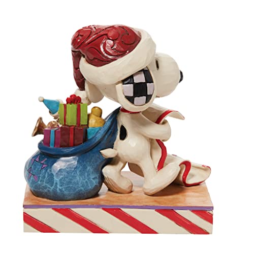 Enesco 6010323 Jim Shore Peanuts Santa Snoopy With Christmas List And Toy Bag Figurine thumb #1