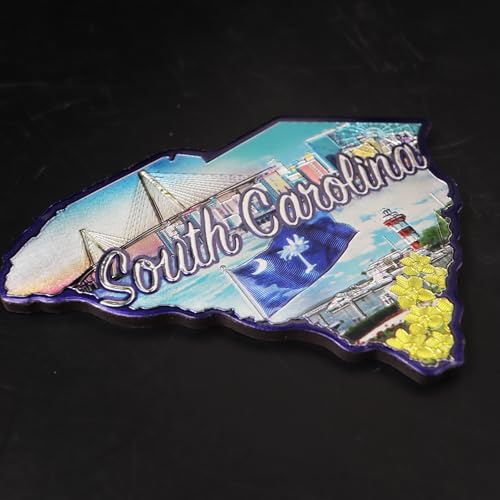 Imán decorativo South Carolina 7x5.7 cm miniatura 4