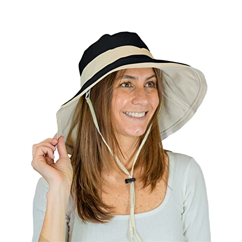 Sombrero de algodón con ala grande plegable para mujer miniatura 1