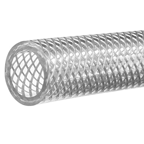 USA Sealing ZUSA-HT-24 Reinforced Height Pressure Clear FDA PVC Tubing, 3/8" ID, 1/2" OD, 50' Length #1